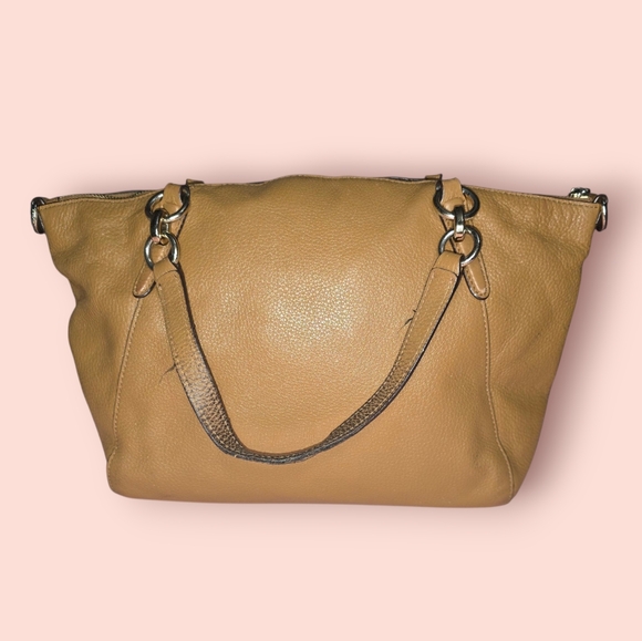 Coach Leather Small Kelsey Satchel Brown Women's Purse Handbag - Picture 7 of 10